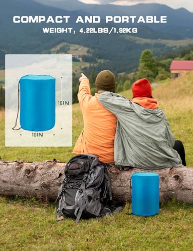 Double Sleeping Bag for Camping - Weather Resistant