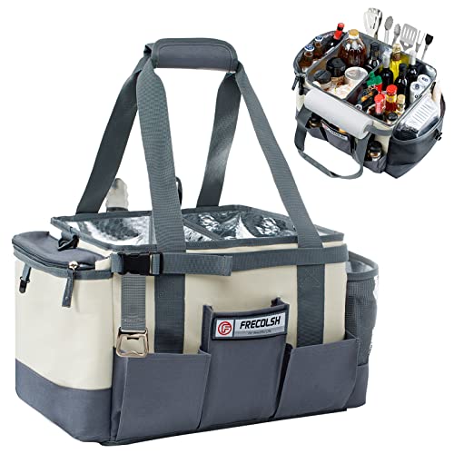 FRECOLSH Portable BBQ Utensil and Picnic Basket