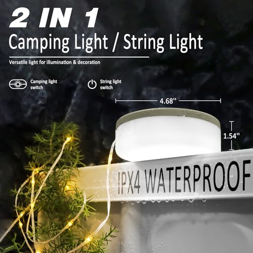 DIBMS 32.8FT Rechargeable Waterproof Camping String Light