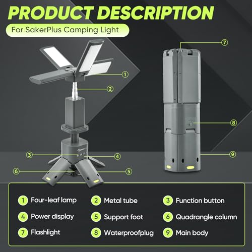 SakerPlus 14000mAh Rechargeable Camping Lantern