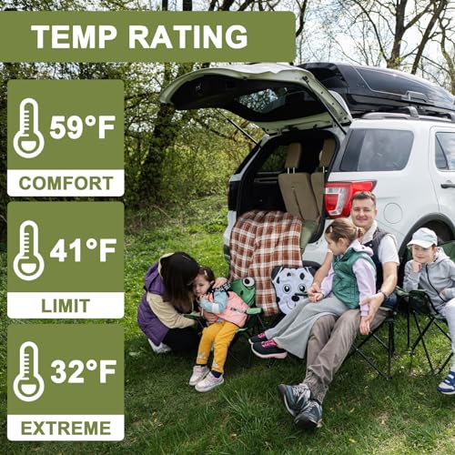 AGEMORE Double Flannel Sleeping Bag for Camping