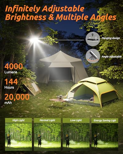 Rechargeable LED Camping Lamp with Power Bank
