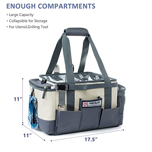 FRECOLSH Portable BBQ Utensil and Picnic Basket