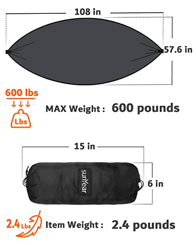 Portable Camping Hammock with Travel Straps