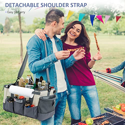 FRECOLSH Portable BBQ Utensil and Picnic Basket