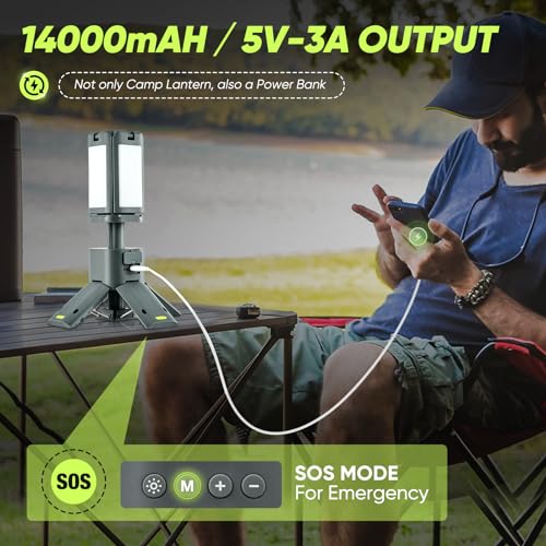 SakerPlus 14000mAh Rechargeable Camping Lantern