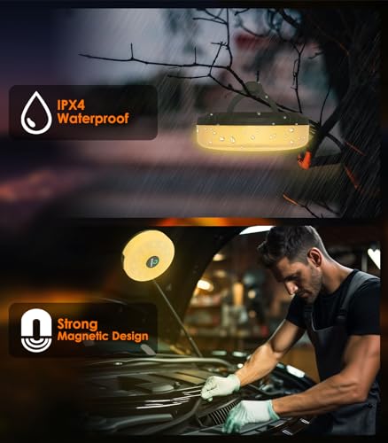 MoKo 3-in-1 Rechargeable LED Camping String Lights