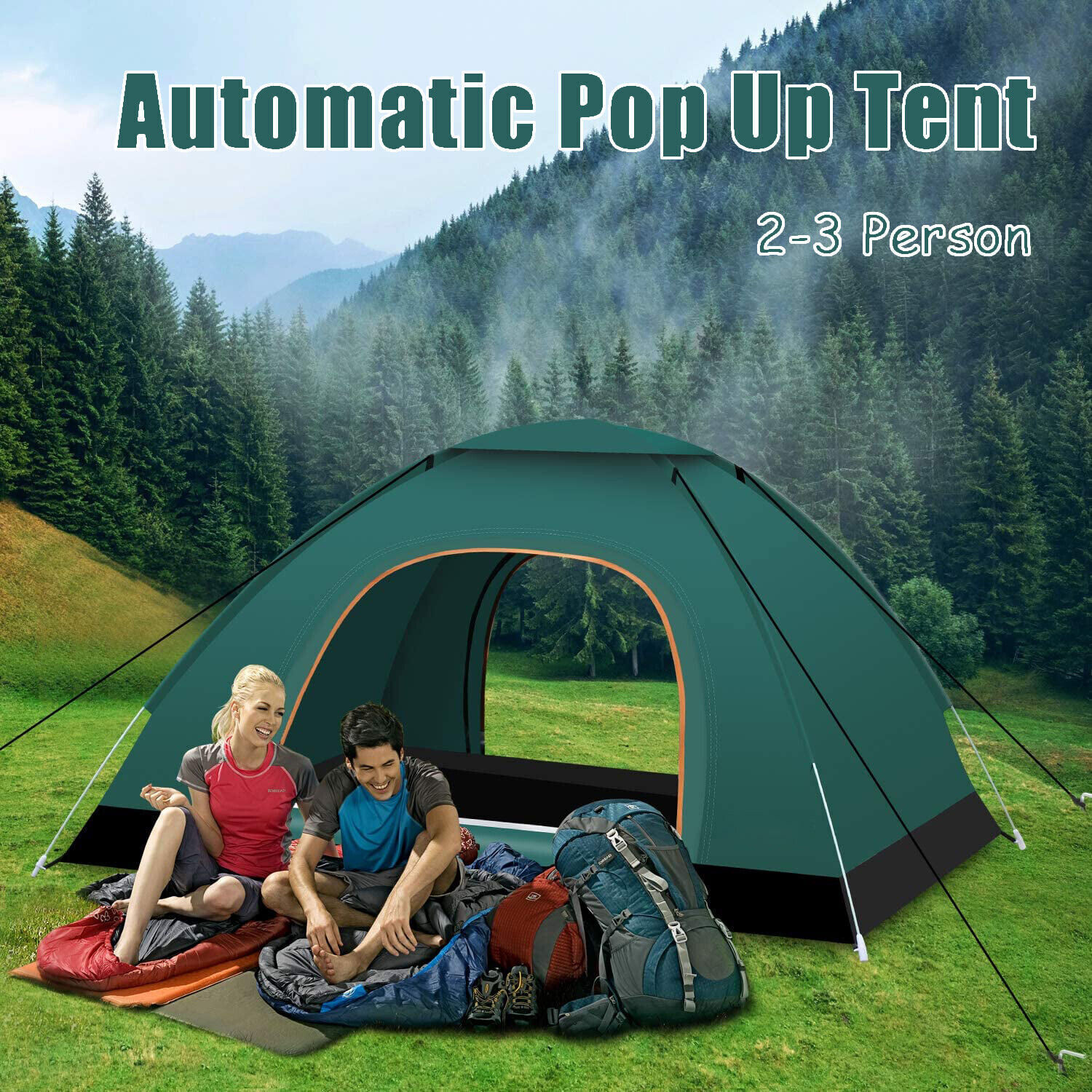 Lightweight Waterproof Dome Tent for 2-3 Campers