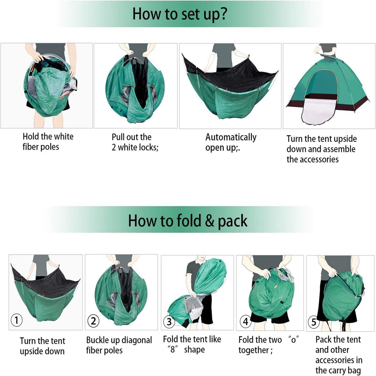 Lightweight Waterproof Dome Tent for 2-3 Campers