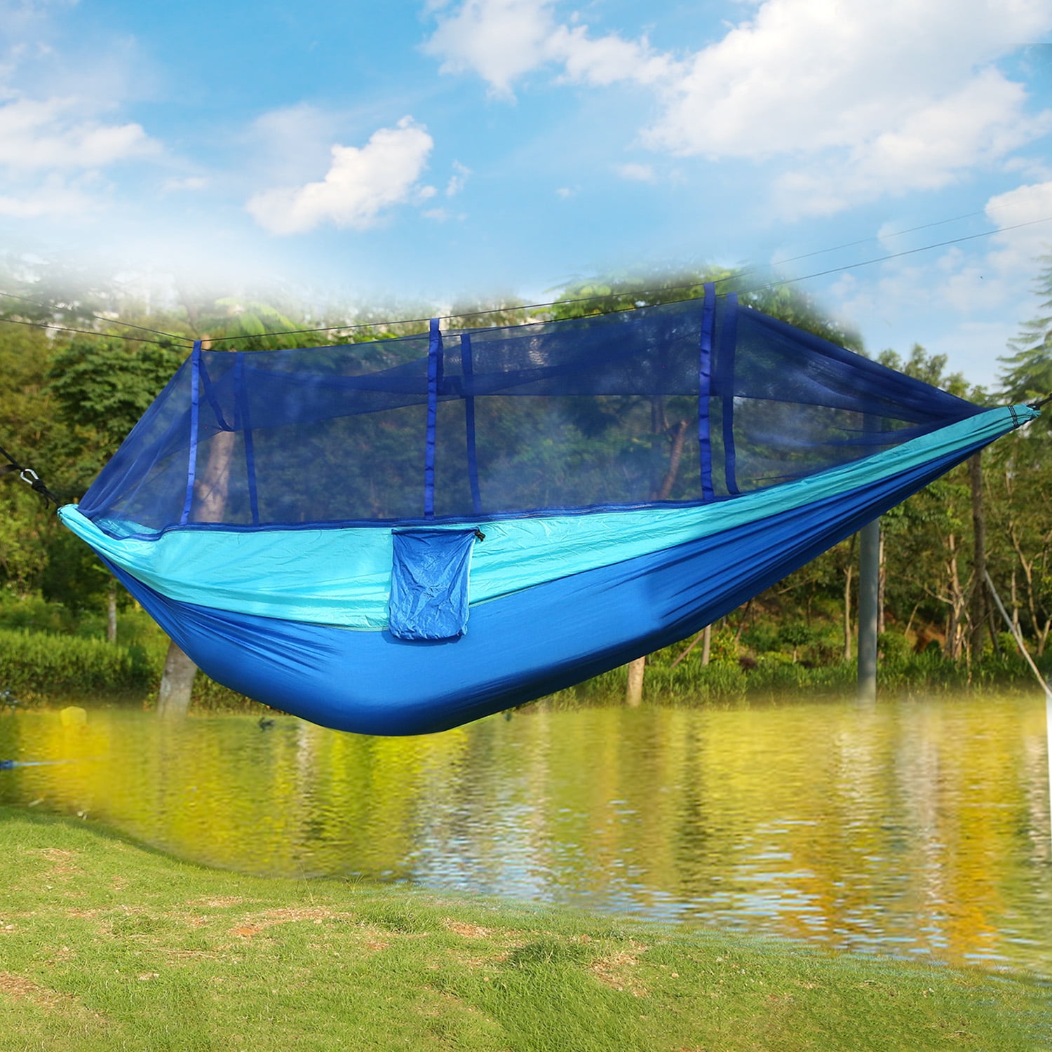 600 lbs Portable Double Camping Hammock with Mosquito Net