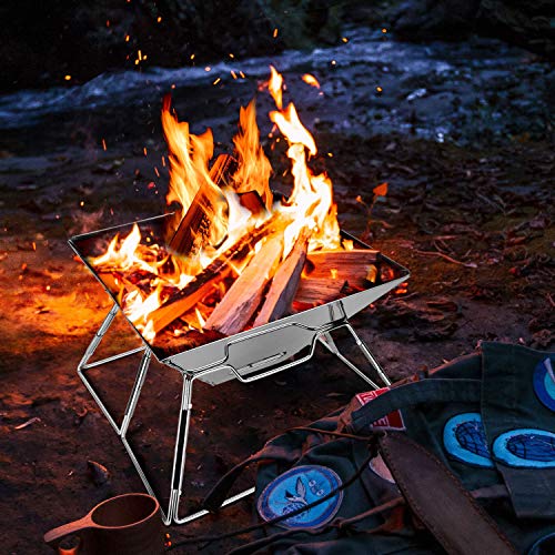 Odoland Pliable Grille Camping Acier Inoxydable 304