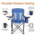 Large Blue Mesh Back Camping Chair