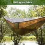 Leichte Camping-Hängematte mit Moskitonetz und Gurten
