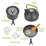 Backpacking Camping Cookware Mess Kit Set