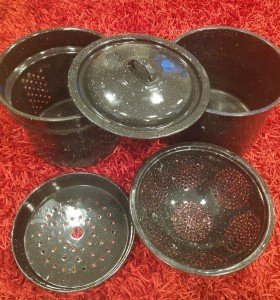 5-Piece Enameled Steel Camping Cook Set