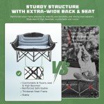 Double Folding Heavy-Duty Camping Chair for Two