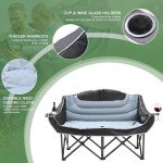 Double Folding Heavy-Duty Camping Chair for Two