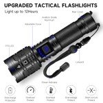 High Lumens Rechargeable Tactical Flashlight, 5 Modes