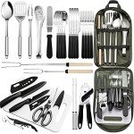 27-Piece Portable Camping Cookware Set