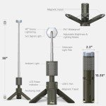 Rechargeable Telescopic Camping Lantern with Magnetic Base