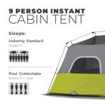 CORE 9 Person Instant Cabin Tent for Family Camping