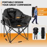 SLSY Oversized Heated Camping Folding Chair