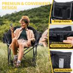 SLSY Oversized Heated Camping Folding Chair