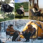 SLSY Oversized Heated Camping Folding Chair