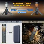 Rechargeable Telescoping Camping Lantern, 10500mAh Battery