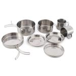 8-Piece Stainless Steel Camping Cookware Set