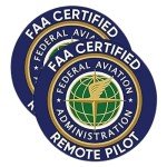 2-Pack FAA Certified Drone Pilot Stickers - 4 Inches