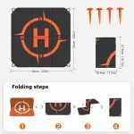 Foldable Waterproof Drone Landing Pad - 22 inches