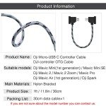 1FT USB C Remote Controller Cable for DJI Drones
