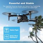1080P Foldable Drone with Voice Control and 2 Batteries