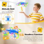 ALTITACO Kids Drone with Lights and 3D Flips