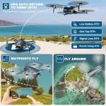 2K HD Camera Drone with GPS, Foldable Design