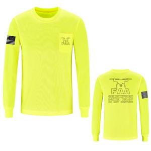 FAA Certified Large Neon Yellow Drone Pilot T-Shirt