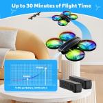 Kids Beginner Drone with Lights and 3D Flip