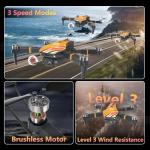 TT19 Foldable Drone with 1080P Camera - Orange