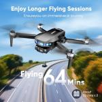 GPS Drone with 2K Camera and 64 Min Flight