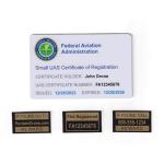FAA Drone Labels with UAS Registration Card