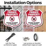 Drone Prohibited Sign - 2 Pack, 12"x12