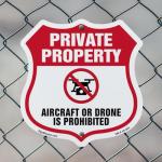 Drone Prohibited Sign - 2 Pack, 12"x12