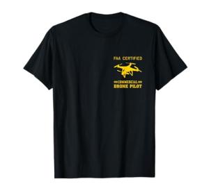 FAA Licensed Drone Pilot T-Shirt for Enthusiasts