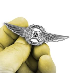 Silver UAS Pilot Wings Pin for Drones