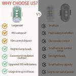 4PCS Rechargeable LED Strobe Lights with Remote