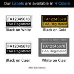 Drone Labels Set with FAA Registration Card and Holder