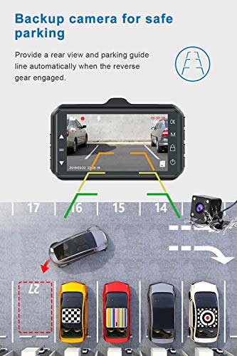 CHORTAU Dual Dash Cam: 3" Full HD with Wide Angle