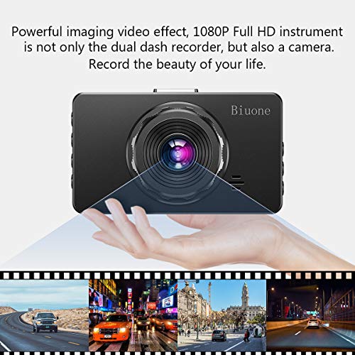 Dual Dash Cam, 1080P FHD Front and Rear Cameras
