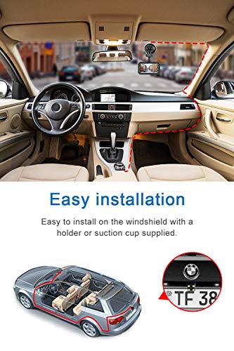 CHORTAU Dual Dash Cam: 3" Full HD with Wide Angle